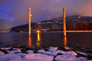 Weesen am Walensee bei Nacht 