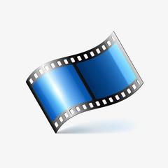 Fototapeta na wymiar Movie Film Icon. Vector illustration of video file icon