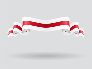 Belarus wavy flag. Vector illustration.