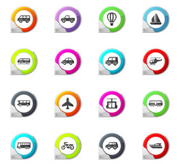 Public transport icons set