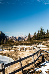 Fototapeta premium Iced lake in the alps