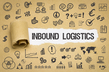 Inbound Logistics / Papier mit Symbole