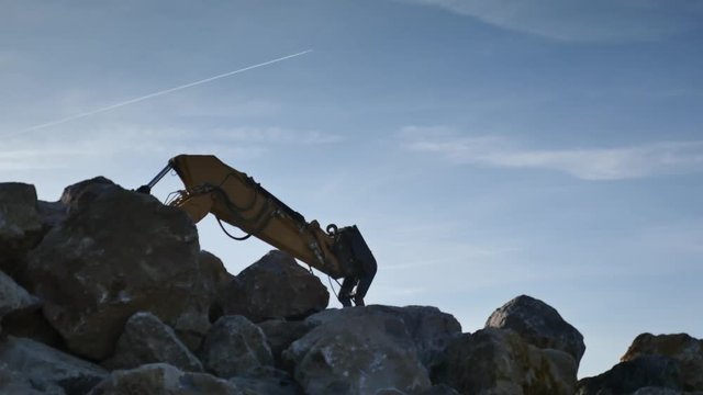 grue et son grapin en action