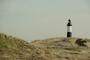 Big Sable Point Lighthouse in dunes, built in 1867