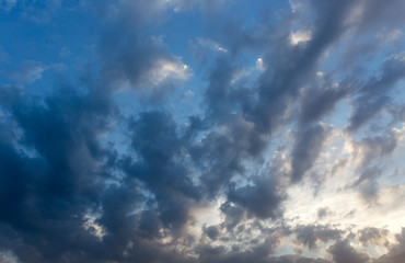 Naklejka na ściany i meble clouds at dawn as background