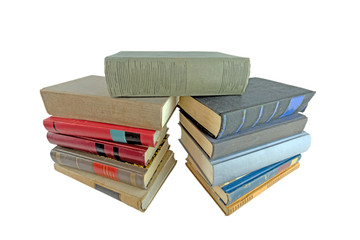 Aufgestapelte Bücher