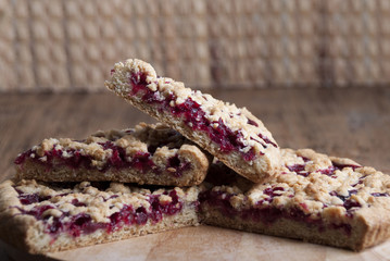 Sand pie with cranberries
