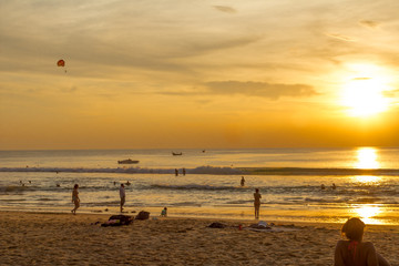 Sunset on the beach of Kata