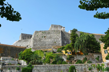 Fototapeta na wymiar The new Fortress in Corfu, Greece