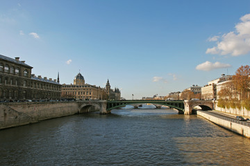 View of Seine River in Paris,France.