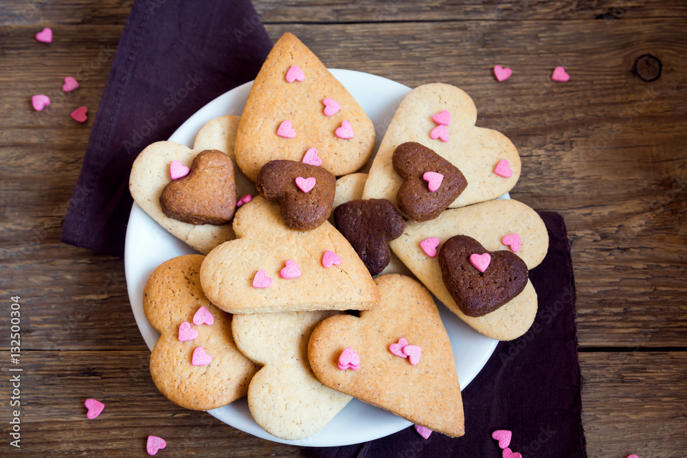 Canvas Prints Heart shaped cookies