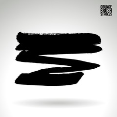 Fototapeta premium Brush stroke and texture. Grunge vector abstract hand - painted element. Underline and border.