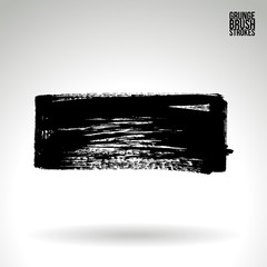 Brush stroke and texture. Grunge vector abstract hand - painted element. Underline and border.