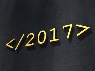 Obraz premium End of year 2017 programmer style