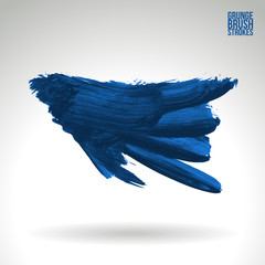 Brush stroke and texture. Grunge vector abstract hand - painted element. Underline and border.