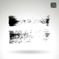 Brush stroke and texture. Grunge vector abstract hand - painted element. Underline and border.