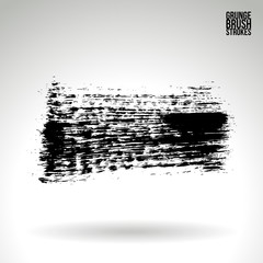 Brush stroke and texture. Grunge vector abstract hand - painted element. Underline and border.