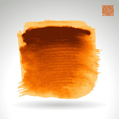 Brush stroke and texture. Grunge vector abstract hand - painted element. Underline and border.