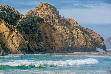 Fototapeta na wymiar Rock at Pfeiffer Beach, California