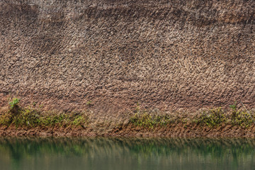 water pond and earth soil texture effect from ore mine mining