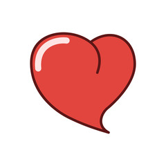 Obraz na płótnie Canvas Human heart icon, sticker vector illustration