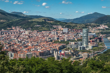 Fototapeta na wymiar Panoramic view of Bilbao in Basque Spain