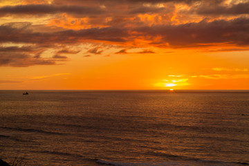 Fototapeta premium Early evening on the coast in Sidi Ifni