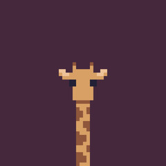 Pixel Art Giraffe