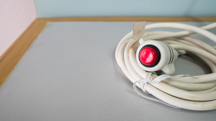 Nurse call button in hospital.