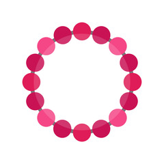 Pearl necklace decoration vector.