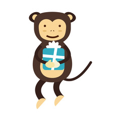 Vector monkey icon.