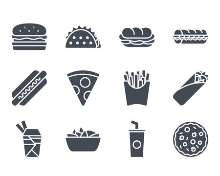 Fast Food Icon Silhouette