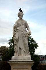 Fototapeta premium Comedy. Sculpture in the Luxembourg Gardens in Paris, France. The sculpture was built in 1874