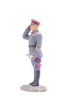 Tin Soldier Marshal of the Soviet Union isolated on white
