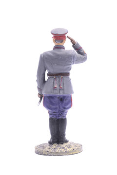 Tin Soldier Marshal of the Soviet Union isolated on white