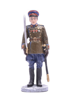 Tin Soldier  captain of the NKVD border troops 1945 isolated on