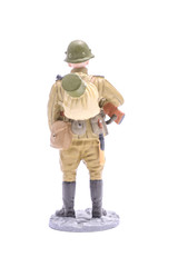 Tin Soldier ordinary trooper isolated on white