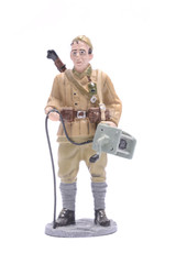 Tin Soldier radio operator USSR isolated on white