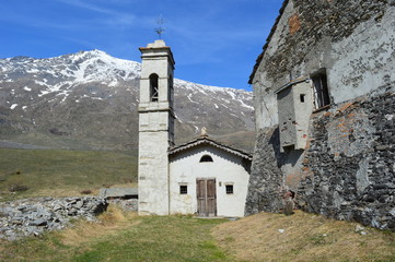 Fototapeta premium Chiesetta Vecchio Moncenisio
