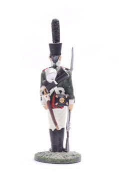 tin soldier Moscow Grenadier Regiment 1805 - 1807 Isolated on wh