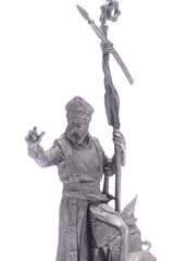 tin soldier crusader isolated on white