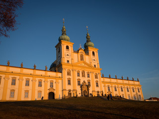 Fototapeta na wymiar Basilica minor Svaty Kopecek (Holly Hill) near Olomouc, Czech Republic - place of pilgrimage.