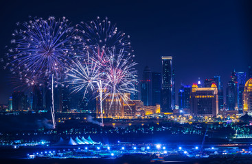 fireworks in Doha