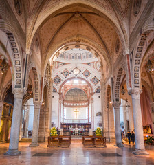 Fototapeta premium Church Santa Maria delle Grazie - Italy