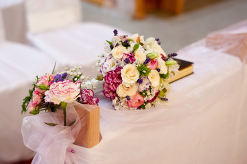 Beautiful wedding bouquet detail