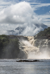 Golondrina falls in Canaima national park - Venezuela, Latin America