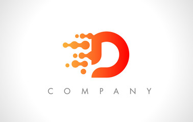 Fototapeta premium D Logo. D Letter Icon Design Vector