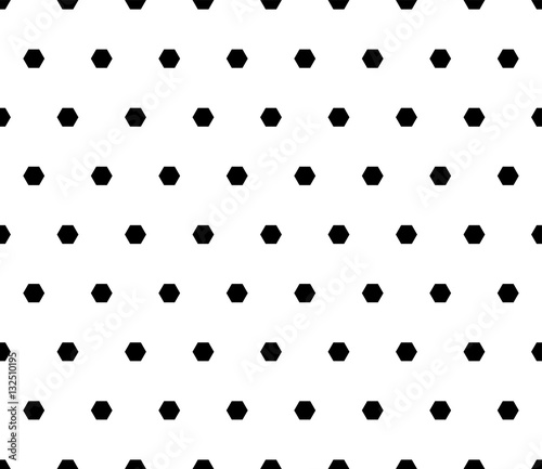 Vector Monochrome Seamless Pattern Simple Geometric Texture