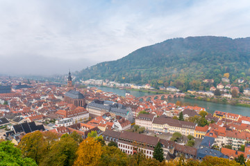 Fototapeta na wymiar Heidelberg landscape in autumn - Germany
