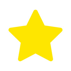 Flat icon star isolated on white background. Vector illustration.